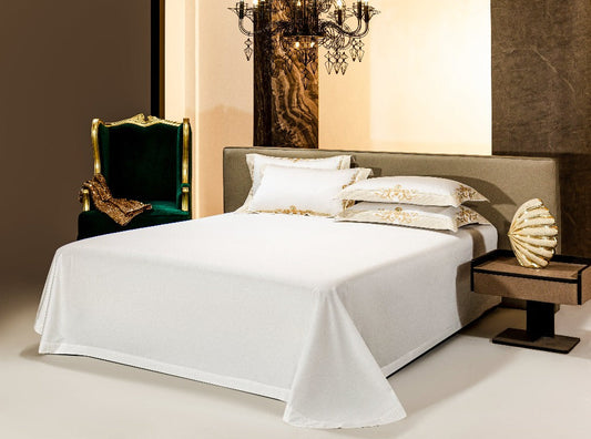 Cleopatra White Luxury Egyptian Cotton Bedding Set