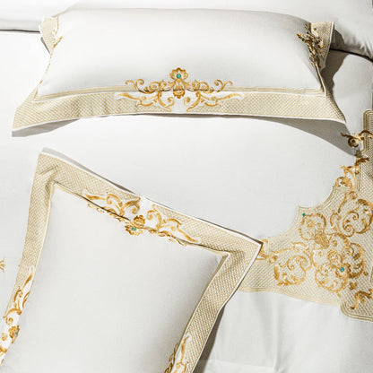 Cleopatra White Luxury Egyptian Cotton Bedding Set