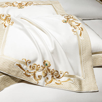 Cleopatra White Luxury Egyptian Cotton Bedding Set