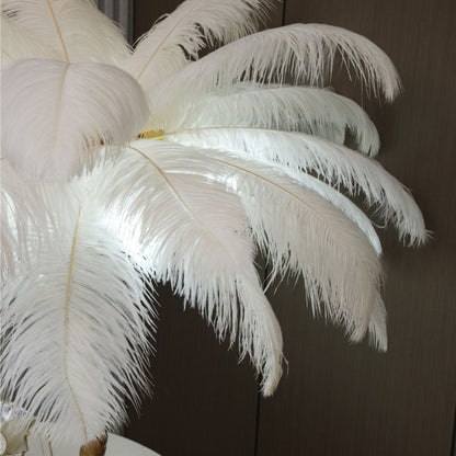 Ostrich Feather Table Lamp