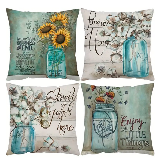 Floral Embrace Cushion Cover