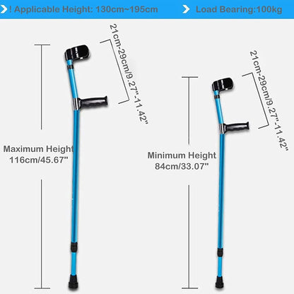 Forearm Crutch for Adult, Portable Folding Walking Stick, Ergonomic Adjustable Aluminum Walking Cane with Arm Support for Seniors Disabled Elderly Canes Crutches Crutches & Accessories Health & Household Medical Supplies & Equipment Mobility & Daily Living Aids Mobility Aids & Equipment