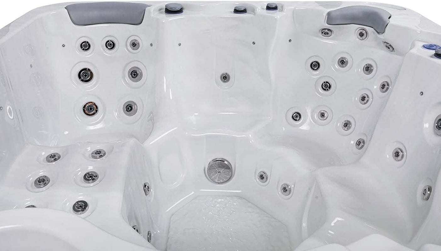 Jersey 6 - Person 46 - Jet Hot Tub,Ice White Hot Tubs Hot Tubs & Supplies Lawn & Garden Patio Pools