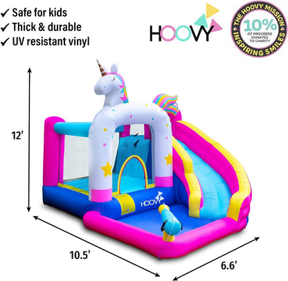 Giant Inflatable Bounce House Water Slide with Trampoline & Pool Easy to Set up with Blower & Carry Bag | 12 FT X 10.5 FT X 6.6 FT | Inflatable Bouncers Sports & Outdoor Play Toys & Games