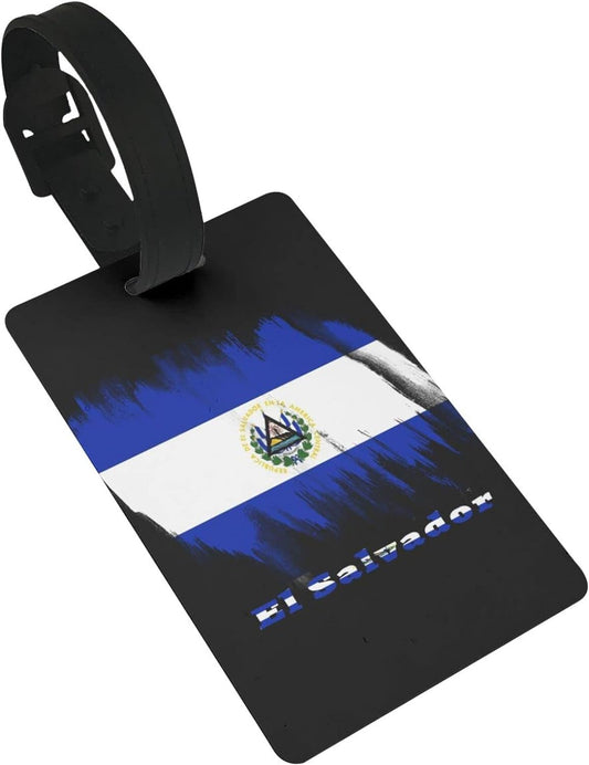 El Salvador Flag Salvadoran Luggage Tags Suitcase Labels Personalized Travel Tags Card Durable Suitcase Tags Travel Accessories with Detachable Wrist Unique Travel Baggage Bag Tag Clothing Luggage & Travel Gear Luggage Tags Luggage Tags & Handle Wraps Shoes & Jewelry Travel Accessories