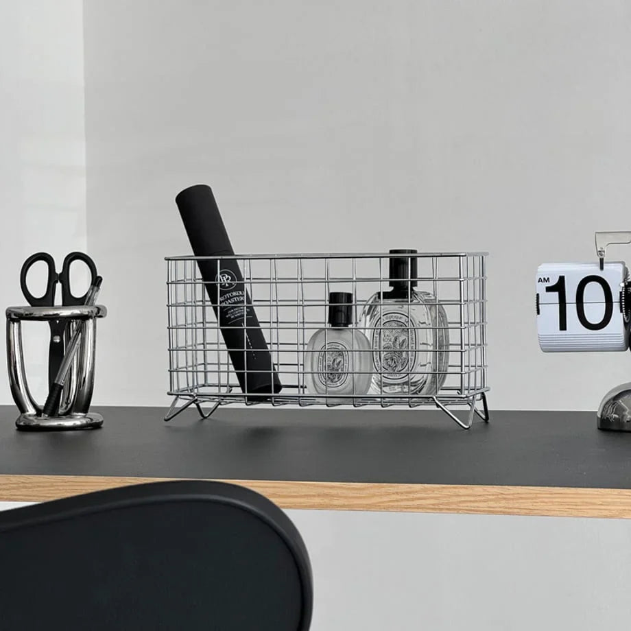 Wireframe Grid Metal Desktop Organizer