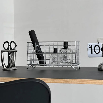Wireframe Grid Metal Desktop Organizer