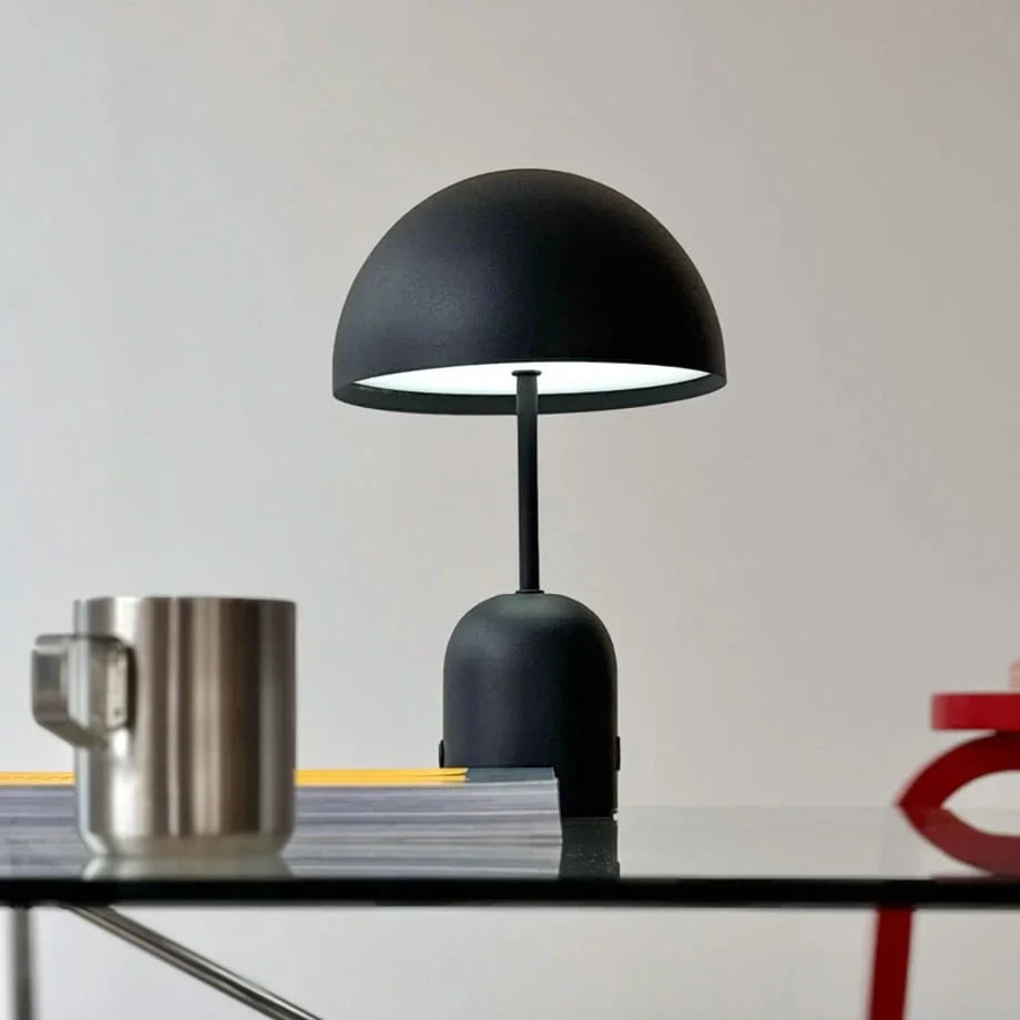 Smooth Mushroom Dome Metal Accent Lamp