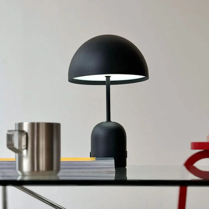 Smooth Mushroom Dome Metal Accent Lamp