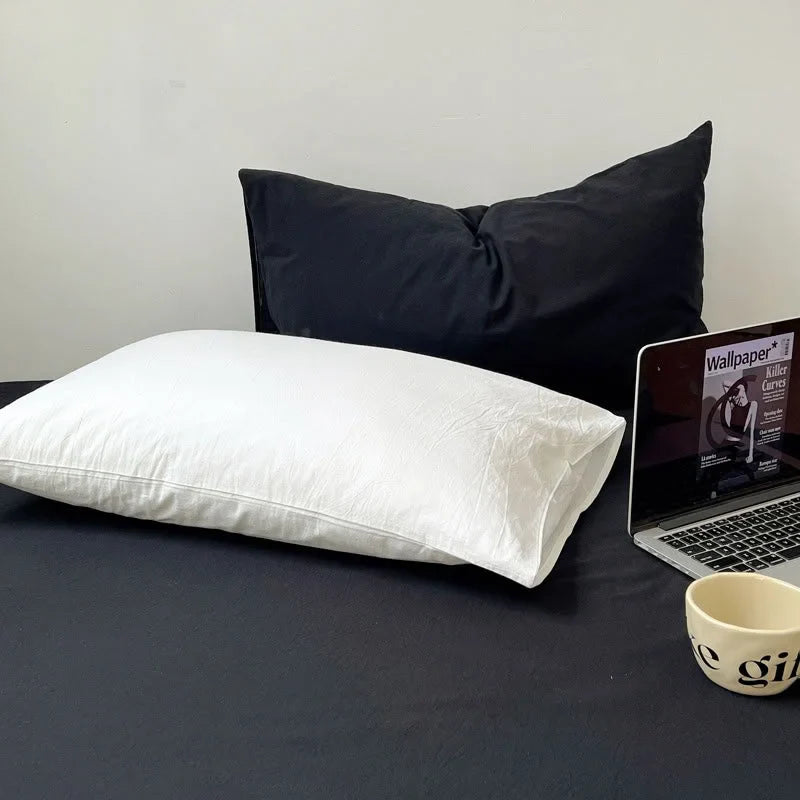 Soft Washed Solid Color Cotton Bedding Set