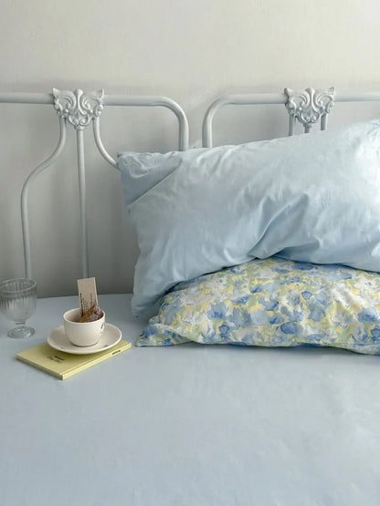 Breezy Watercolor Floral Cotton Bedding Set