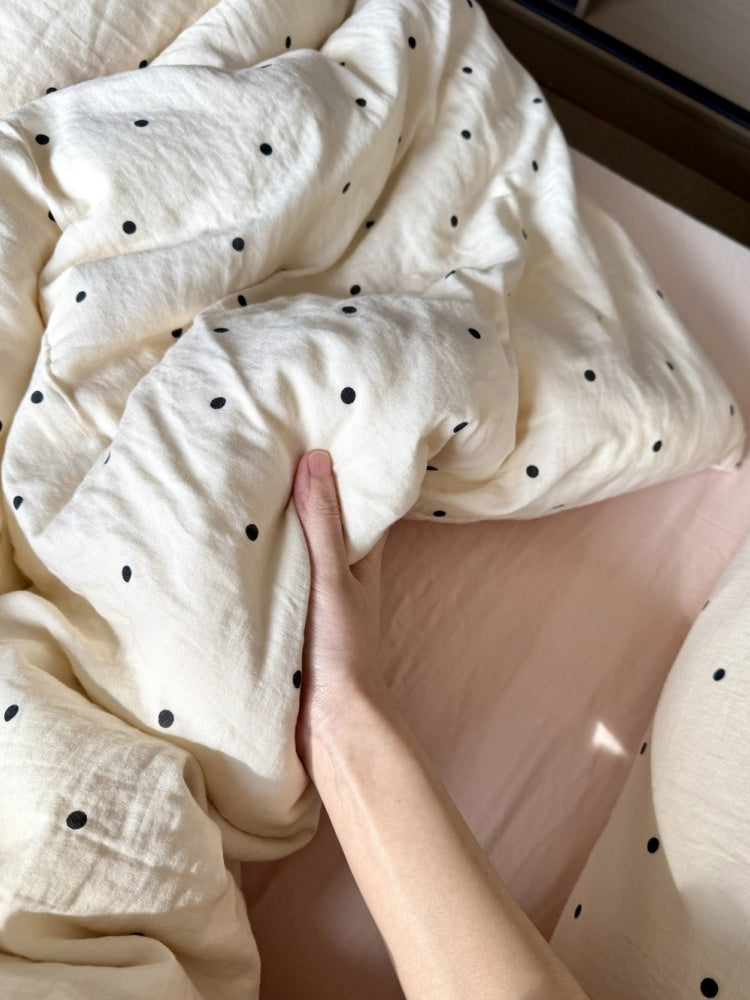 Bettwäsche-Set mit Polka-Dots