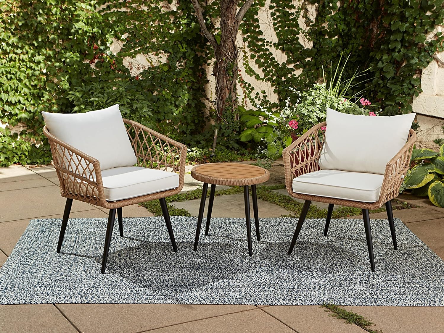 Outdoor 3 Pieces Wicker Set