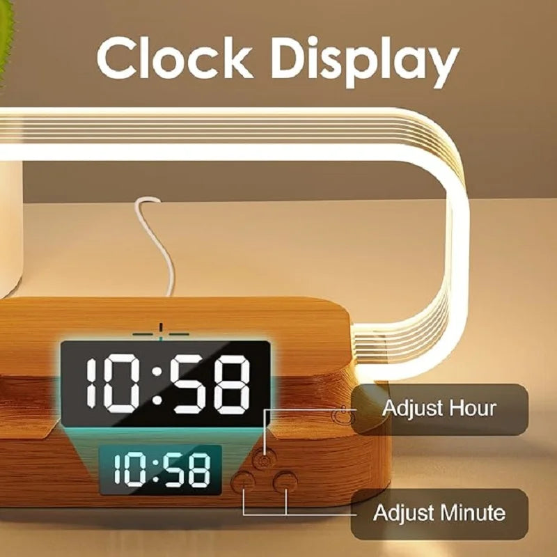 Lampe de chevet multifonctionnelle moderne avec chargement sans fil