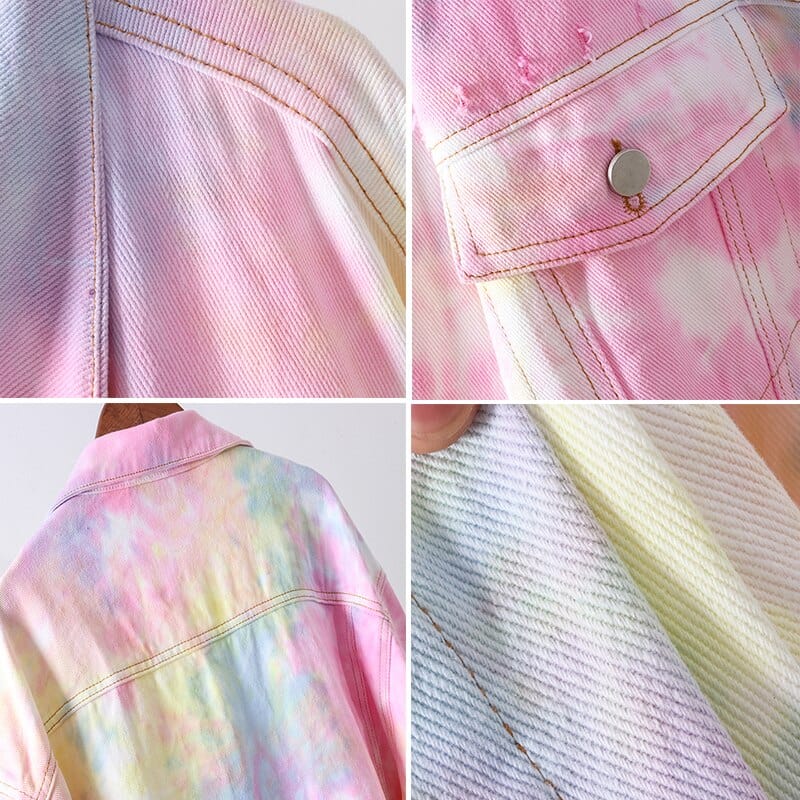 Aadya Rainbow Denim Jacket