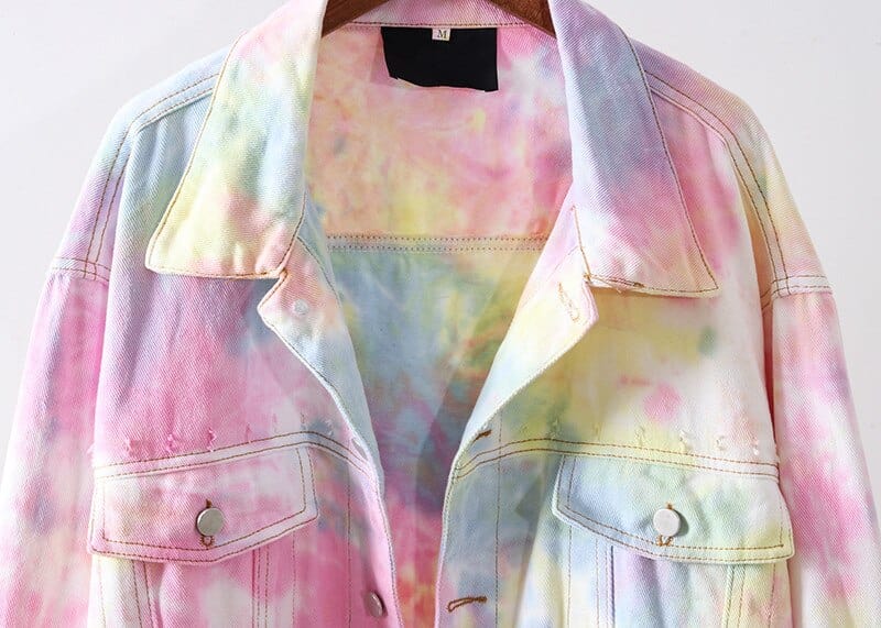 Aadya Regenbogen-Jeansjacke