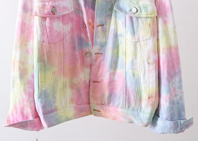 Aadya Regenbogen-Jeansjacke