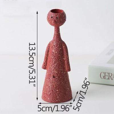 Abstract Character Miniature Figurines Vase