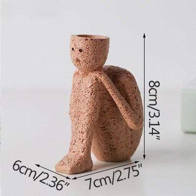 Abstract Character Miniature Figurines Vase