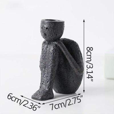 Abstract Character Miniature Figurines Vase