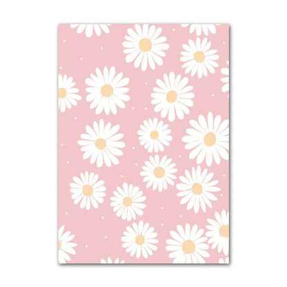 Minimalist Aesthetic Pastel Flowers Canvas Posters boho SUB CATEGORY_Posters