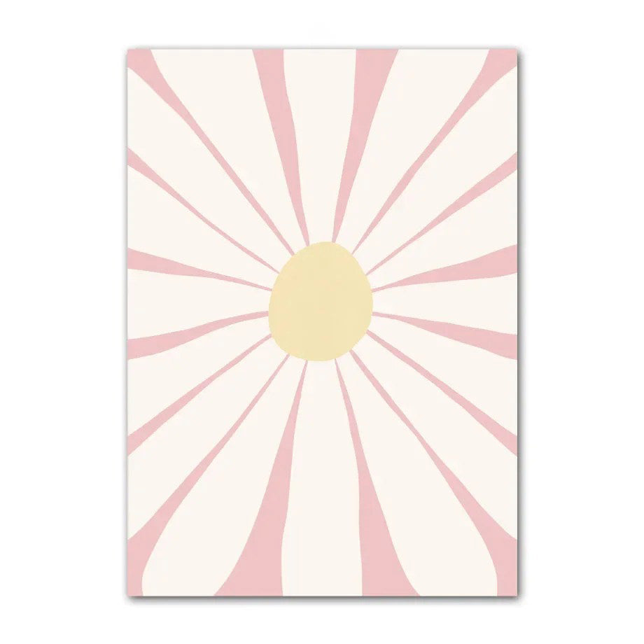 Minimalist Aesthetic Pastel Flowers Canvas Posters boho SUB CATEGORY_Posters