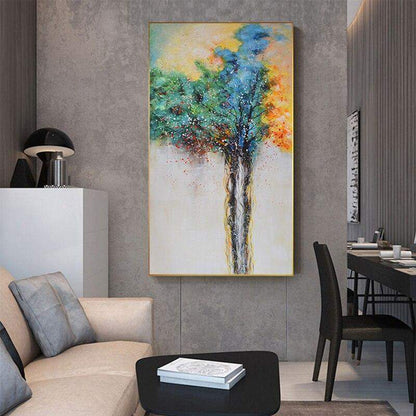 Peinture abstraite d’arbre de vie