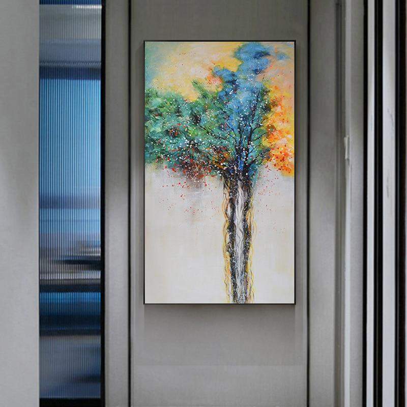 Pintura abstracta del árbol de la vida