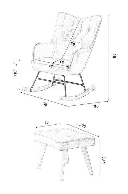 Fauteuil à bascule Adeline