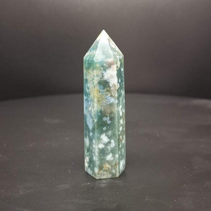 Agate Moss Crystal Point