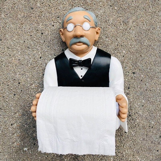 Alfred, der Toilettenpapierhalter-Butler