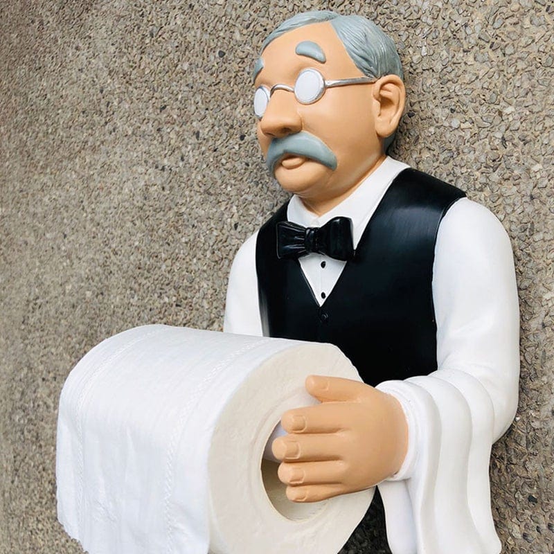 Alfred, der Toilettenpapierhalter-Butler