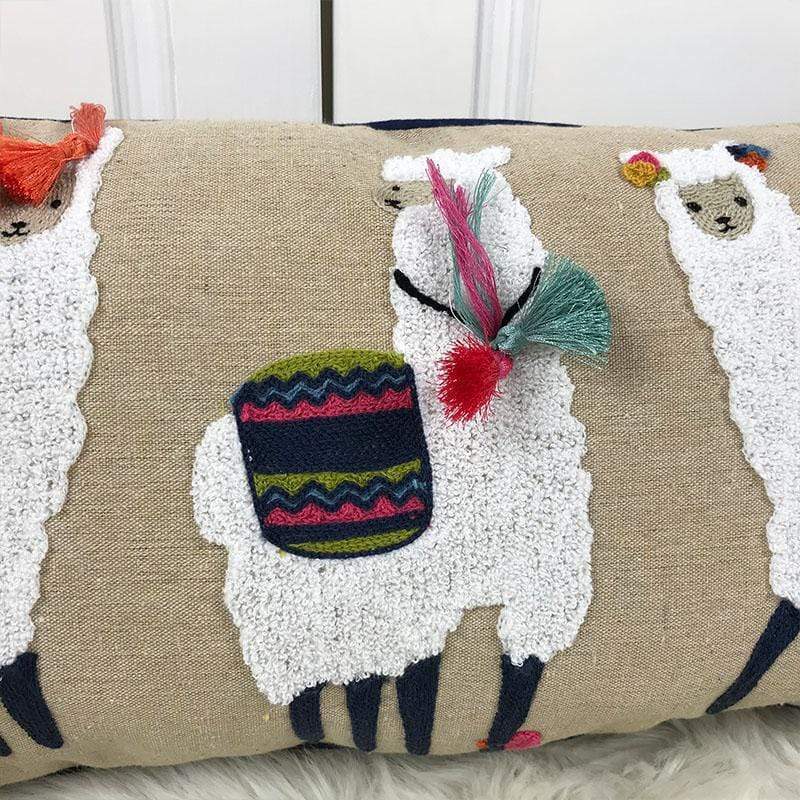 Housse de coussin en alpaga