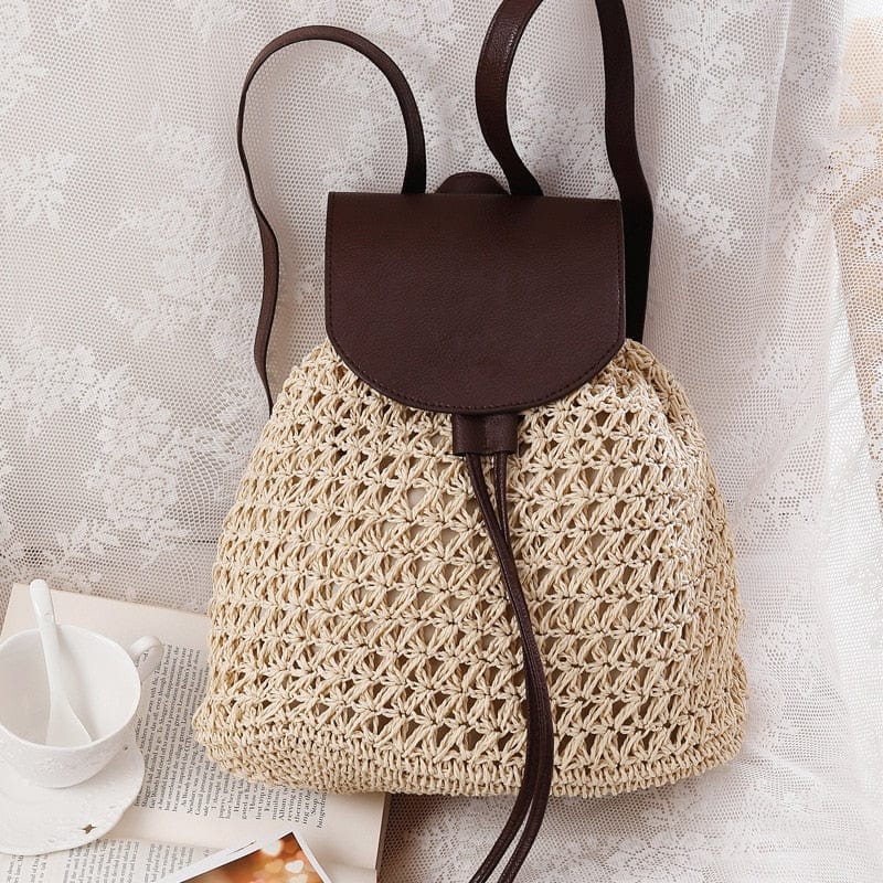 Althaia Straw Backpack