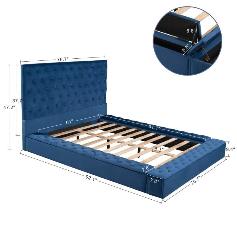 Amadeus Low Profile Platform Bed with Storage Space