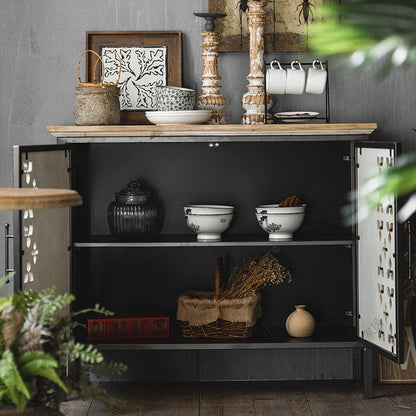 American Country Carved Hollow Cabinet