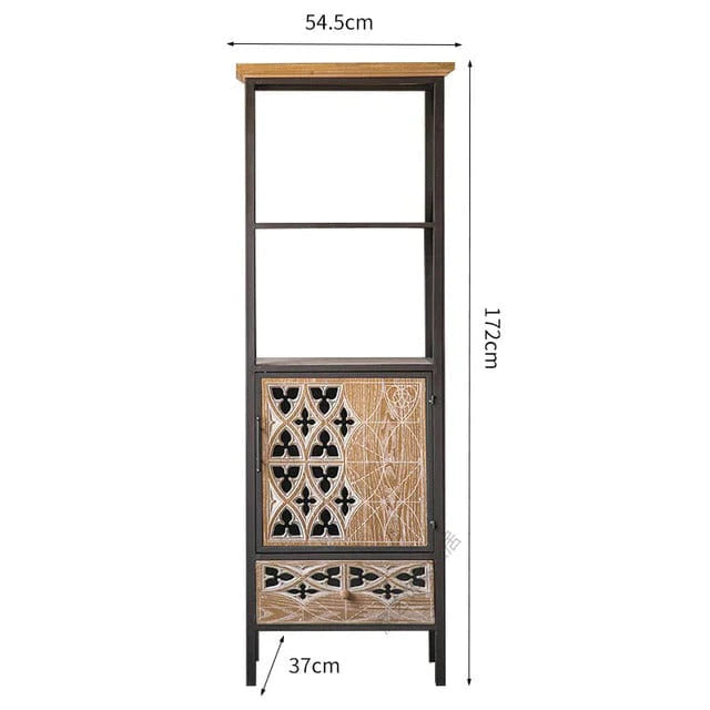 Mobiletto cavo intagliato in stile country americano