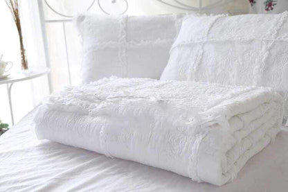 American Embroidered White Bedspread