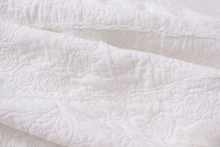 American Embroidered White Bedspread