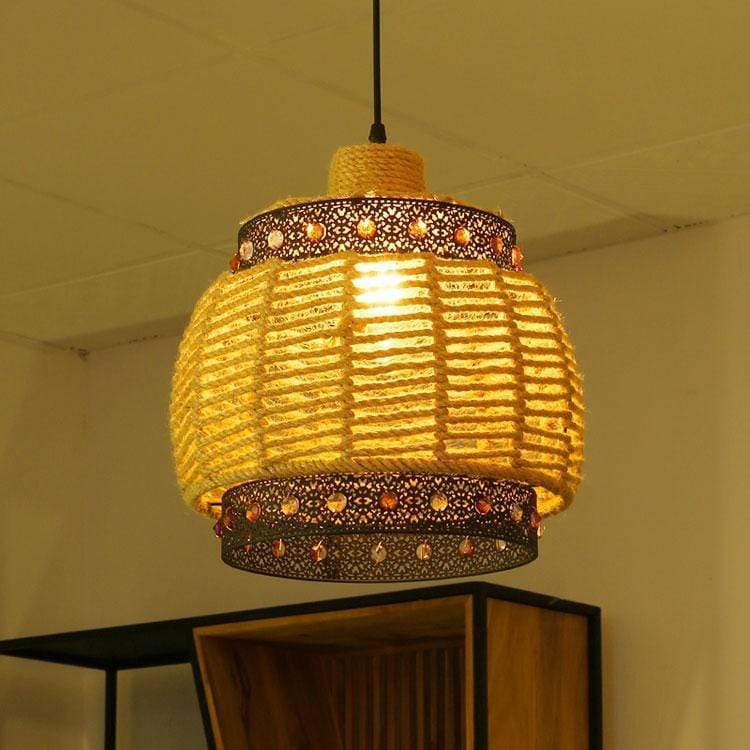 Lustre de corda de cânhamo americano