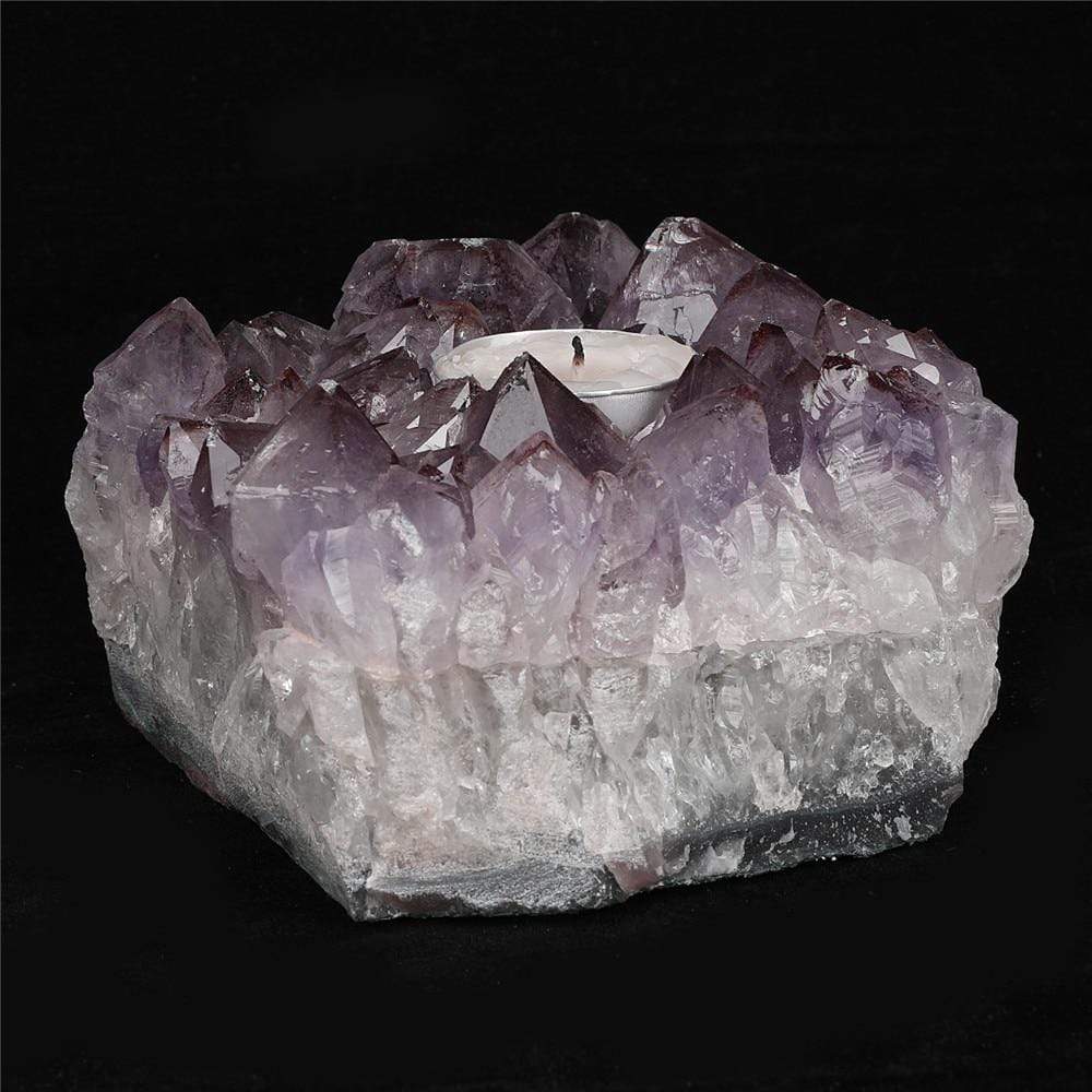 Amethyst Cluster Kerzenhalter