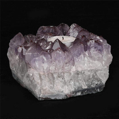 Amethyst Cluster Candle Holder