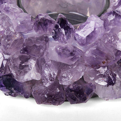 Amethyst Crystal Candle Holder