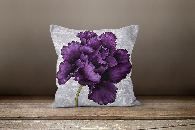 Purple Floral Cushion Covers