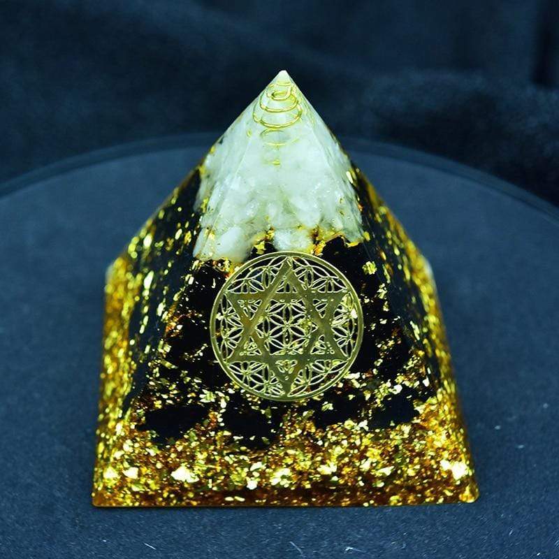 Anahata Chakra Flor da Vida Cristal Obsidiana