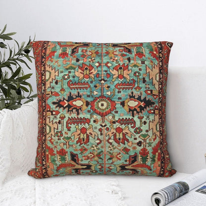 Antique Heriz Persian Carpet Cushion Cover