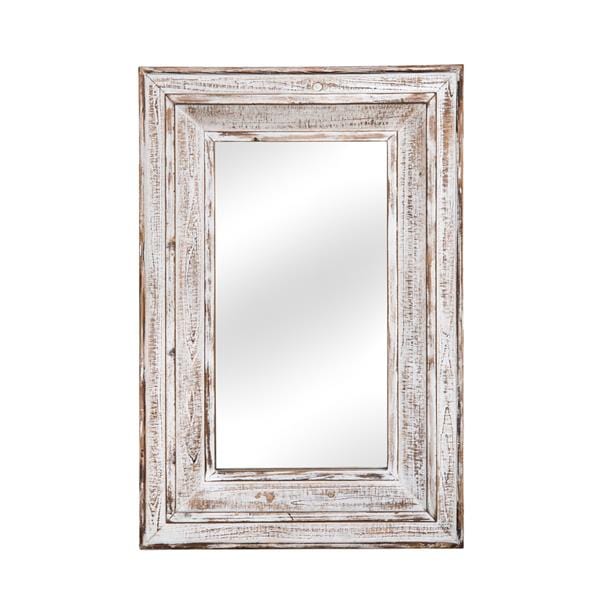 Antique White Wall Mirror