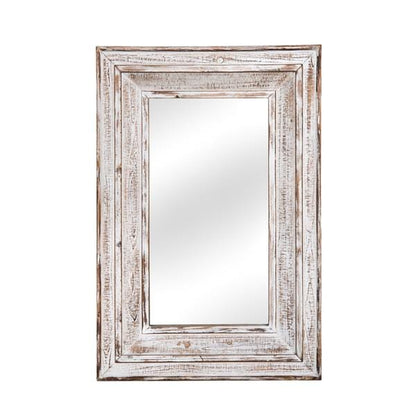 Miroir mural blanc antique