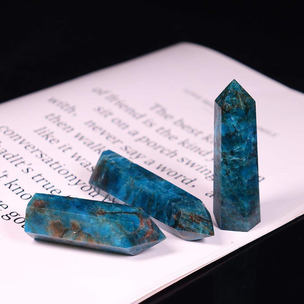 Pierre de baguette de cristal d’apatite