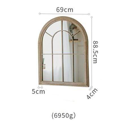 Arched Windowpane Antiqued Accent Mirror